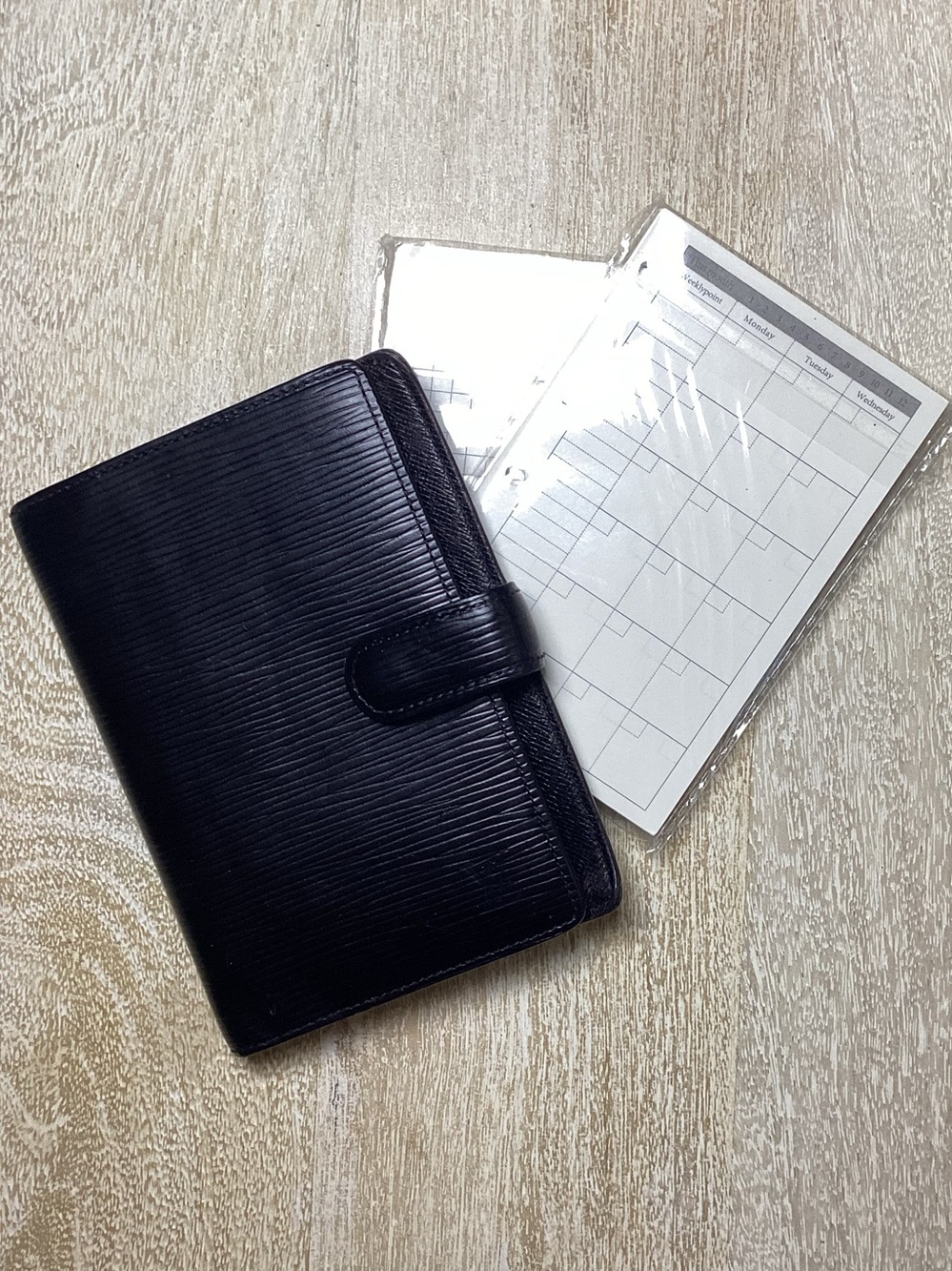 Authentic LOUIS VUITTON Epi Agenda PM Day Planner Notebook Cover
